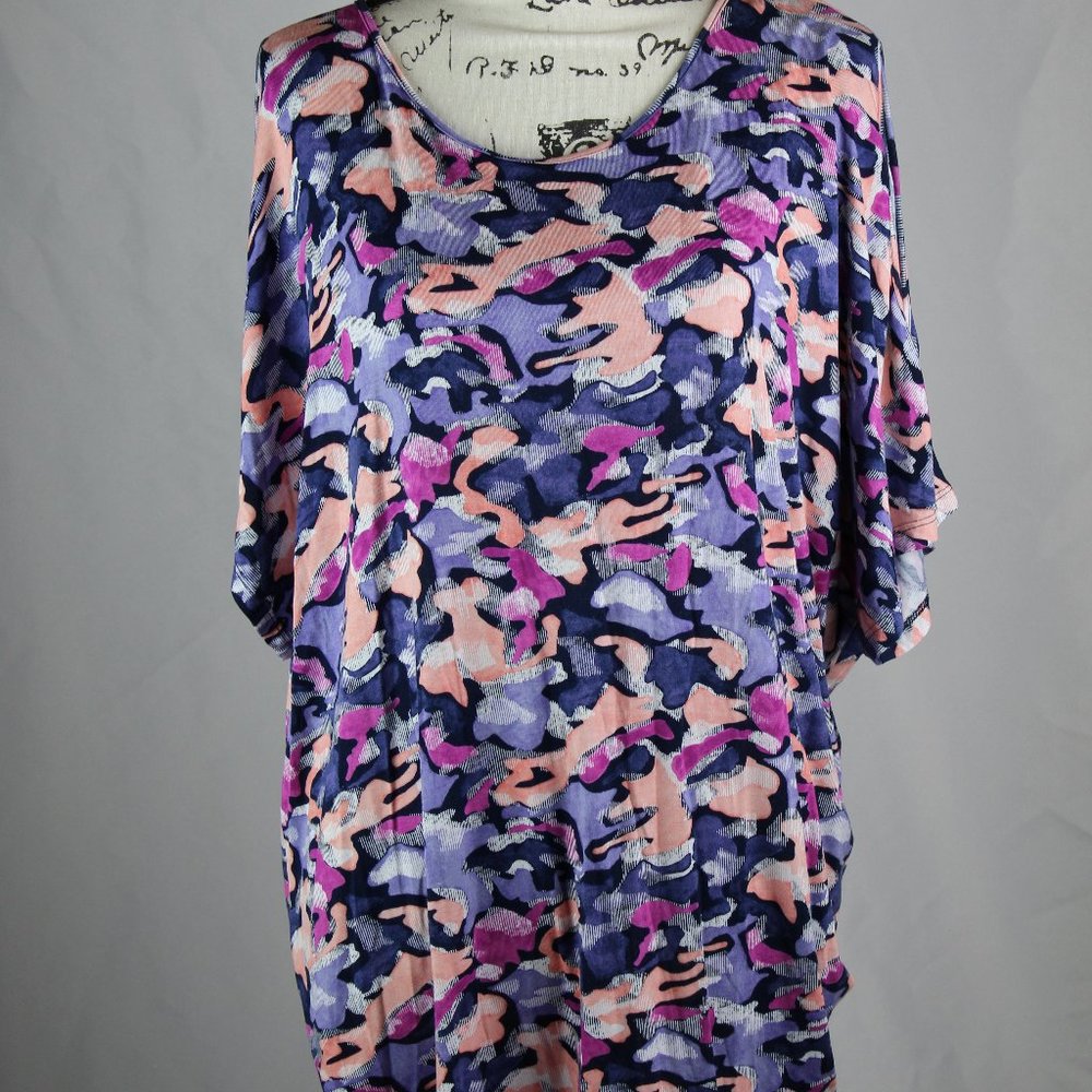 Lane Bryant Cold Shoulder Tunic Top Purple 18/20